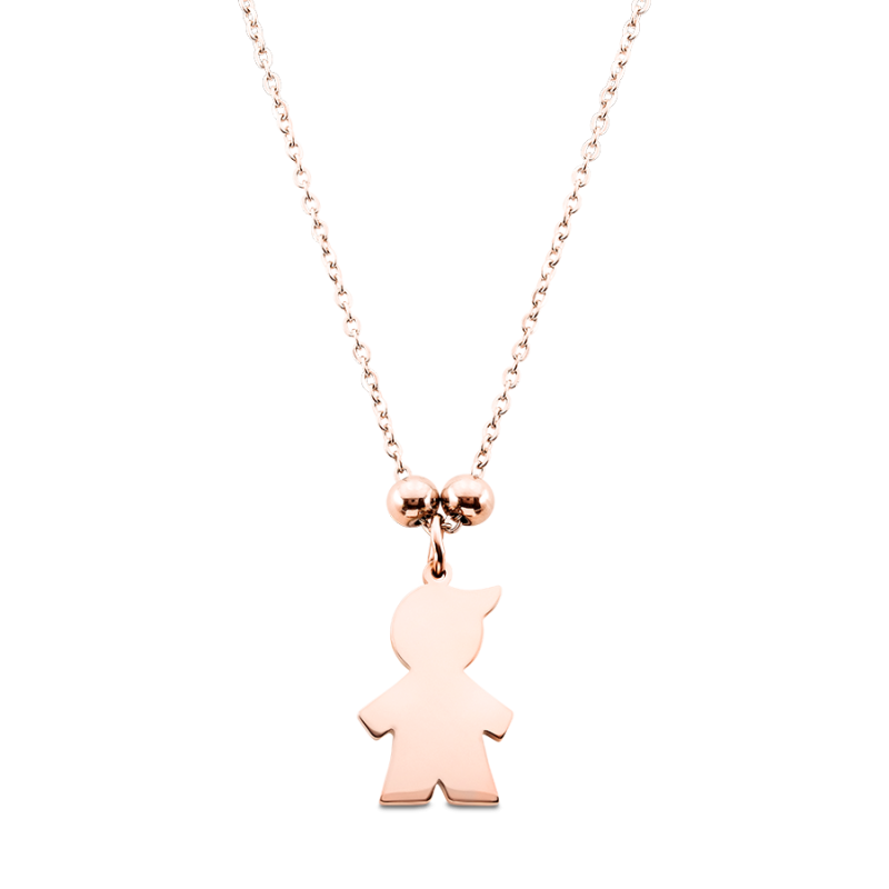 Gepersonaliseerde Zoon Ketting - Rosegold - 61