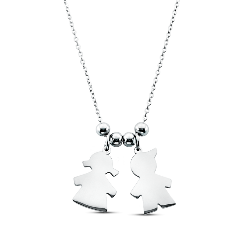 Gepersonaliseerde Kinderen Ketting - Silver - 60