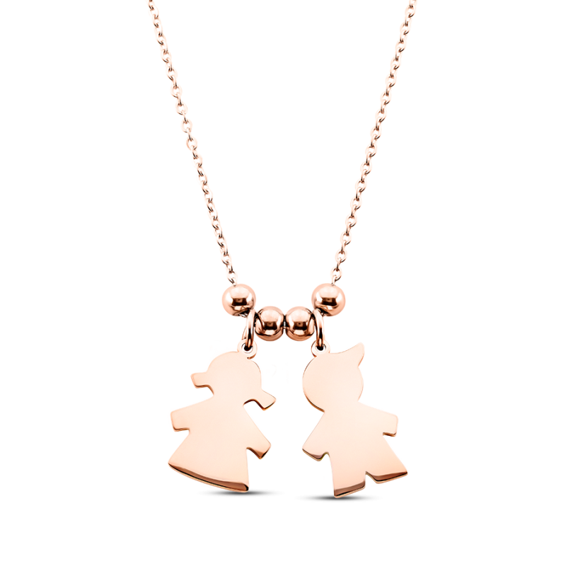 Gepersonaliseerde Kinderen Ketting - Rosegold - 61