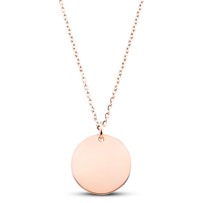 Gepersonaliseerde Cirkel Ketting - Rosegold - 61