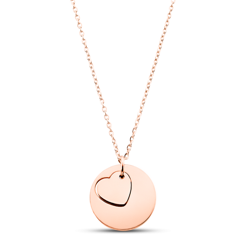 Gepersonaliseerde Mini-Hart Ketting - Rosegold - 61