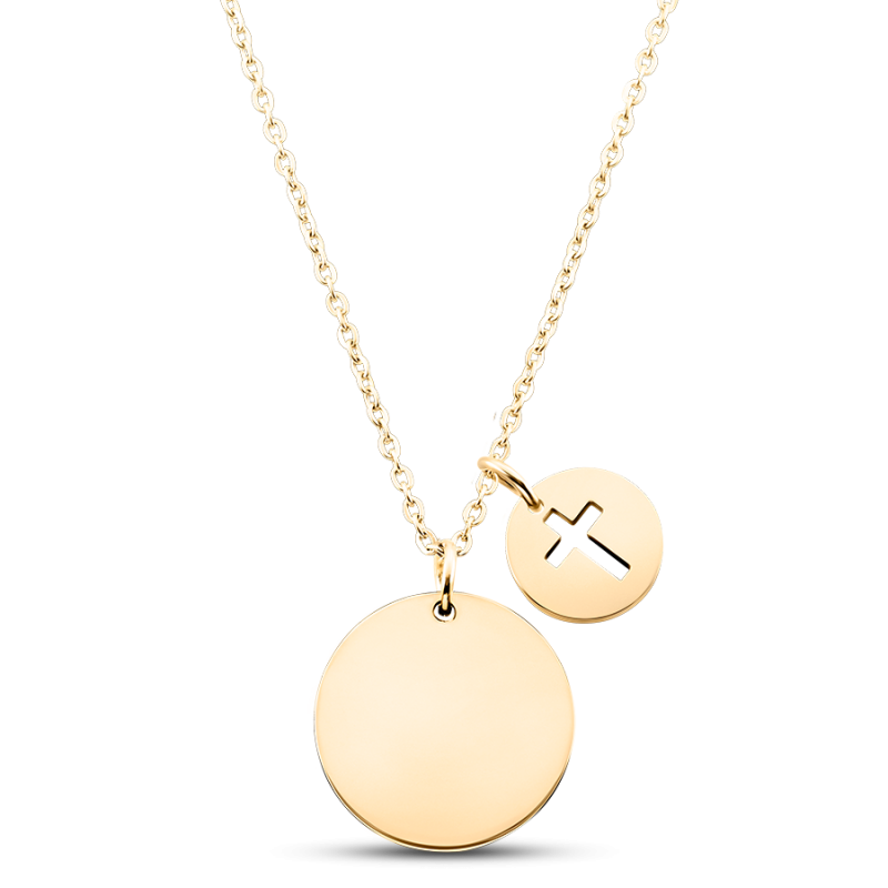 Gepersonaliseerde Kruis Ketting - Gold - 62