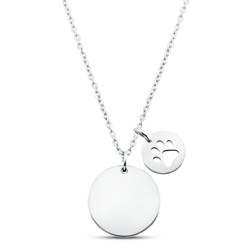 Gepersonaliseerde Hondenras Ketting - Silver - 60