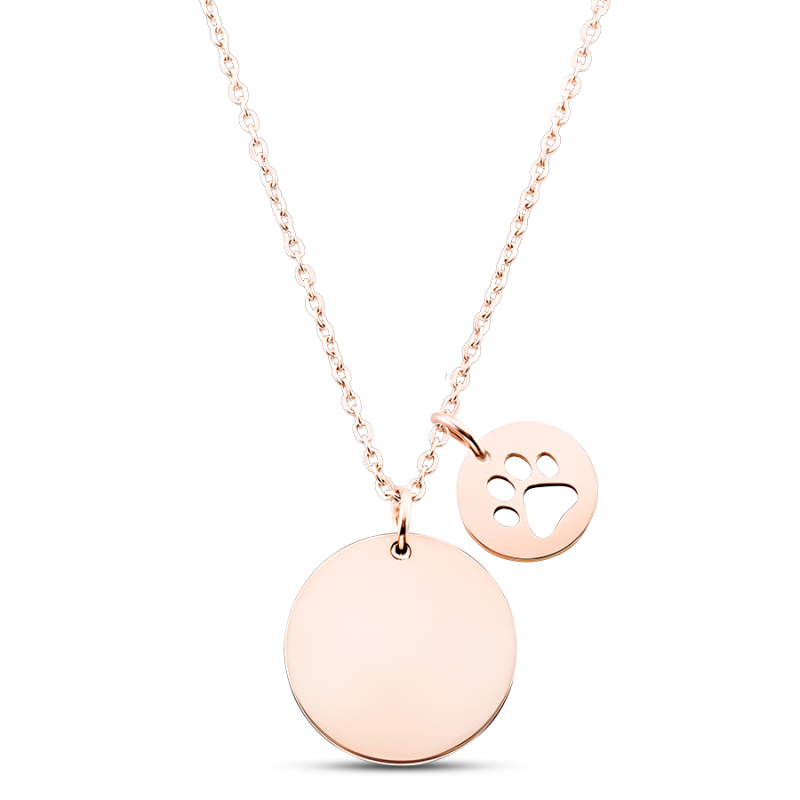 Gepersonaliseerde Hondenras Ketting - Rosegold - 61