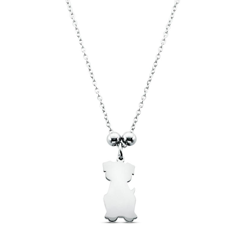 Gepersonaliseerde Hond Ketting - Silver - 60