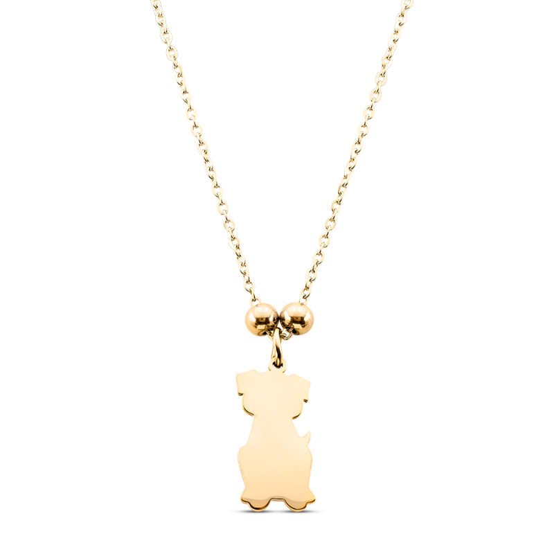 Gepersonaliseerde Hond Ketting - Gold - 62