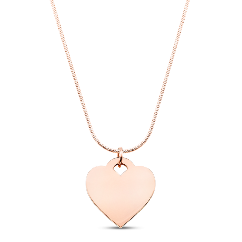 Hart hanger met Luxe Ketting - Rosegold - 61