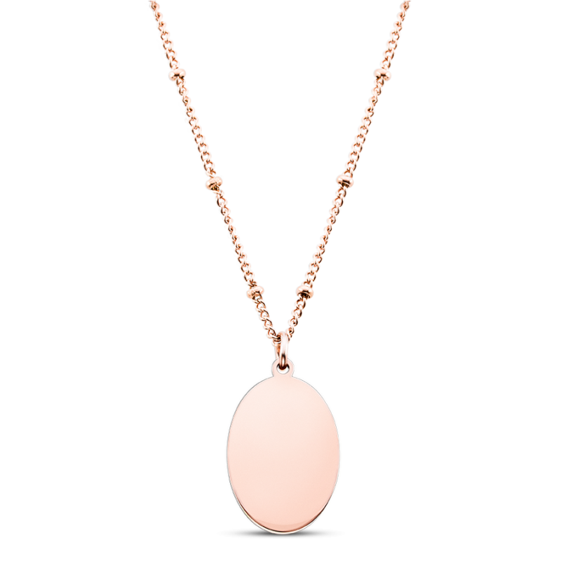 Gepersonaliseerde Bloem Ketting - Rosegold - 61