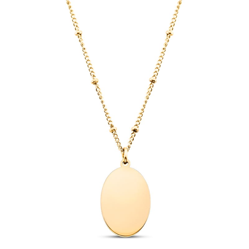 Gepersonaliseerde Bloem Ketting - Gold - 62