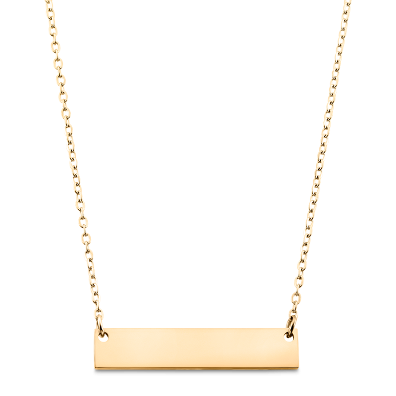 Gepersonaliseerde Plaat Ketting - Gold - 62