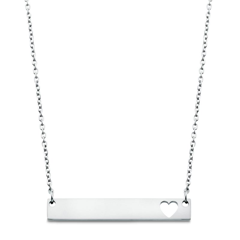 Gepersonaliseerde Coördinaten Ketting - Silver - 60