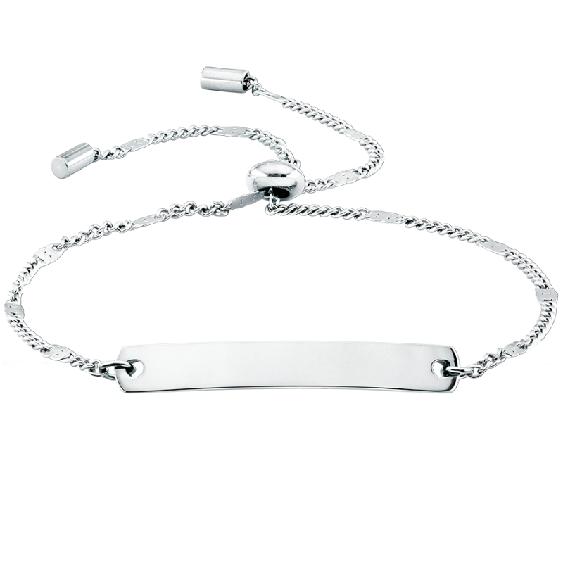 Gepersonaliseerde Plaat met Verstelbare Armband - Silver - 60