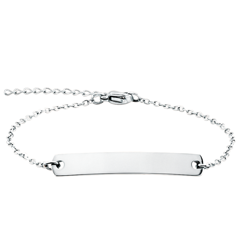 Gepersonaliseerde Plaat Armband - Silver - 60