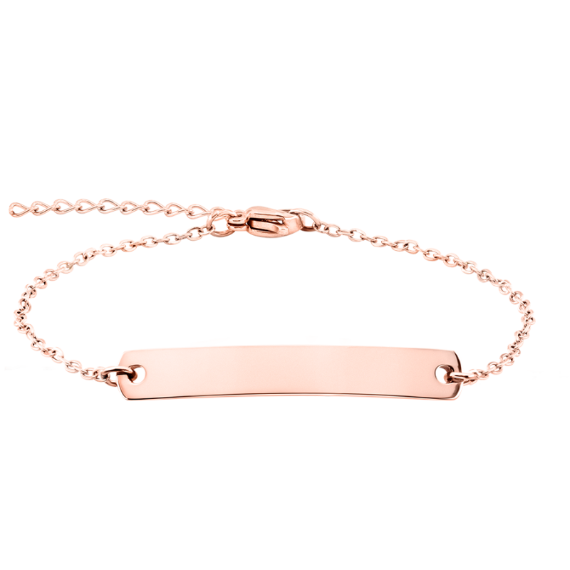 Gepersonaliseerde Plaat Armband - Rosegold - 61