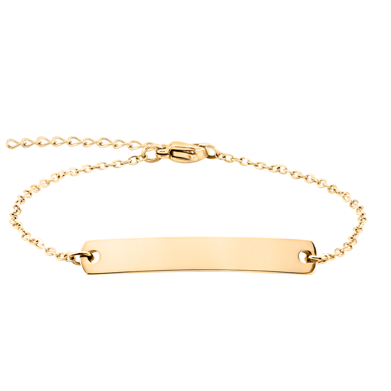 Gepersonaliseerde Plaat Armband - Gold - 62