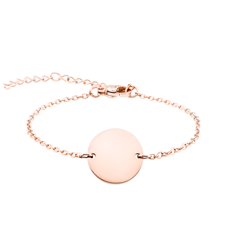 Gepersonaliseerde Cirkel Armband - Rosegold - 61