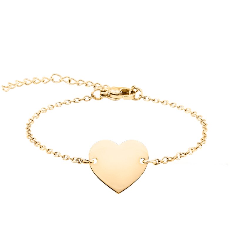 Gepersonaliseerde Hart Armband - Gold - 62