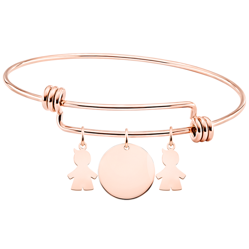 Gepersonaliseerde Meerdere Zoons Bedelarmband  - Rosegold - 61