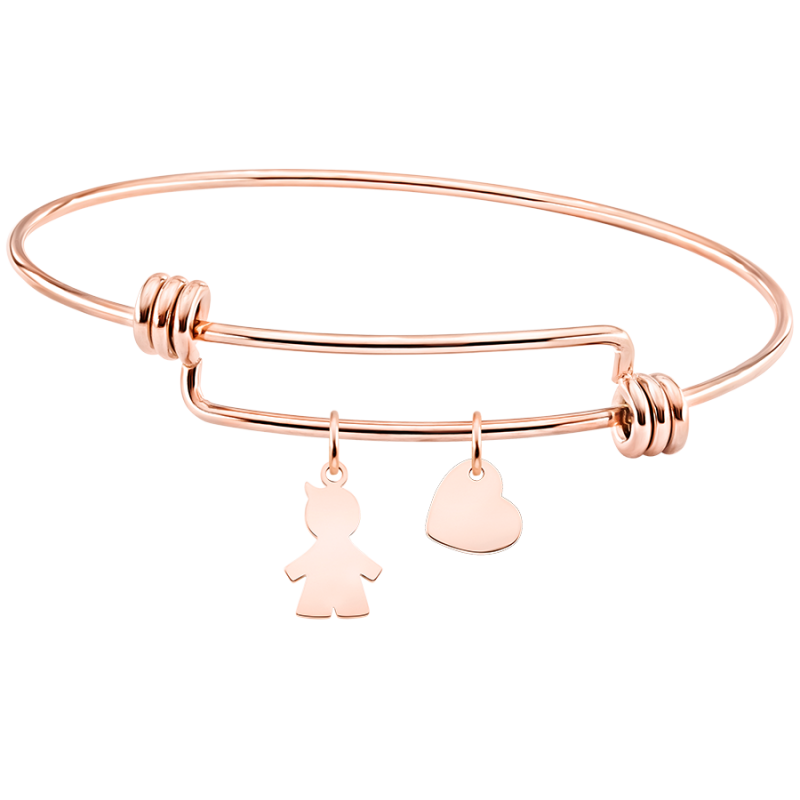 Gepersonaliseerde Zoon Liefde Bedelarmband - Rosegold - 61