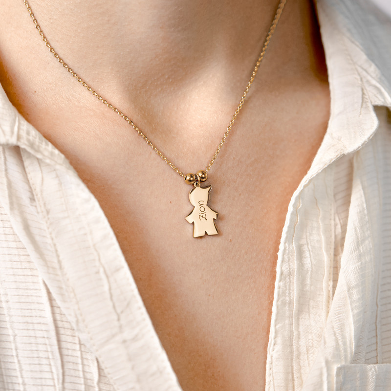 Gepersonaliseerde Zoon Ketting - Gold - 62