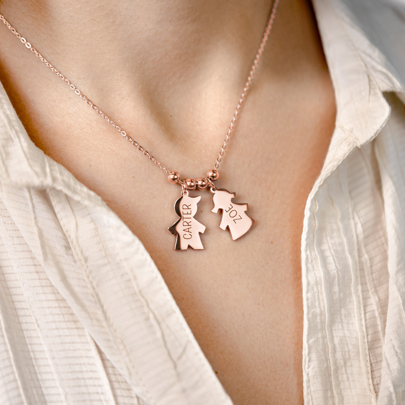 Gepersonaliseerde Kinderen Ketting - Rosegold - 61