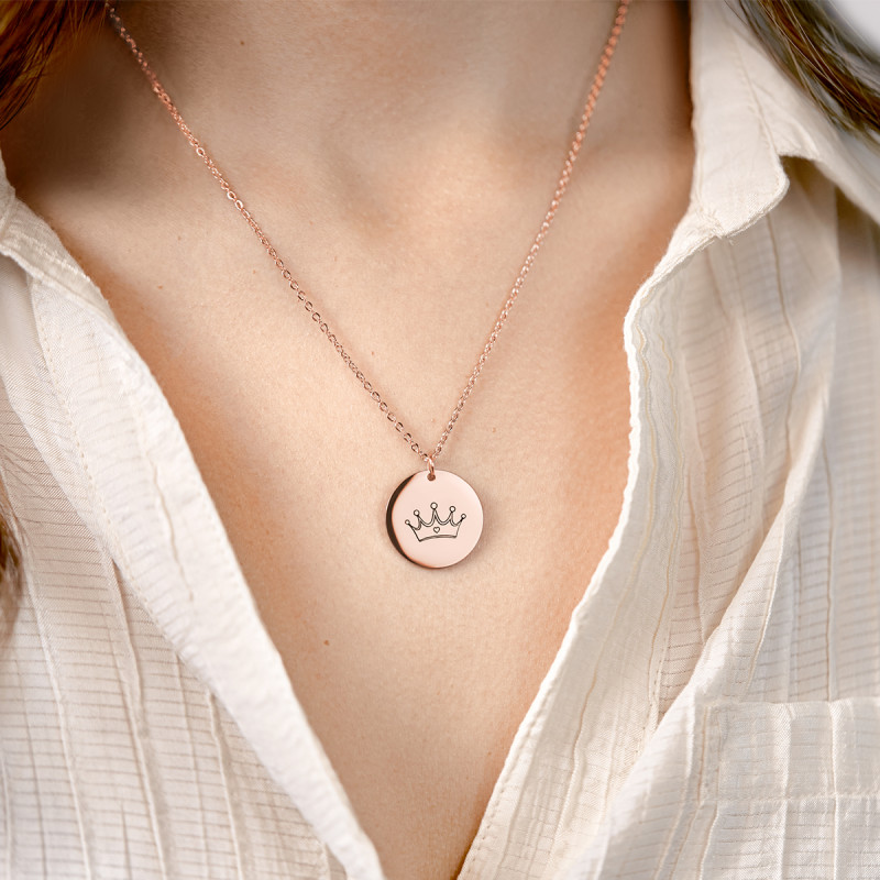 Gepersonaliseerde Illustratie Ketting - Rosegold - 61