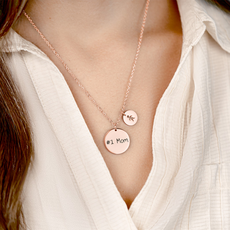 Gepersonaliseerde Kinderen Ketting - Rosegold - 61