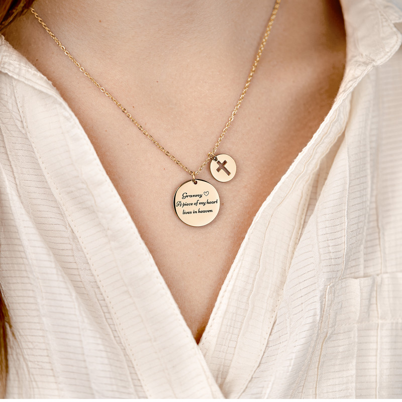 Gepersonaliseerde Kruis Ketting - Gold - 62