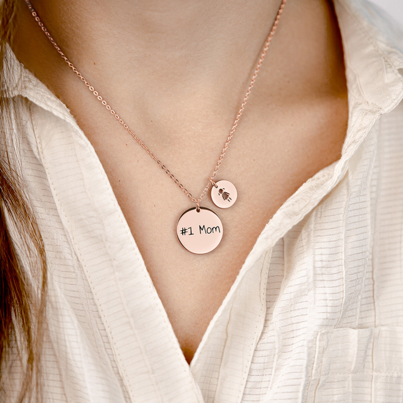 Gepersonaliseerde Kinderen Ketting - Rosegold - 61