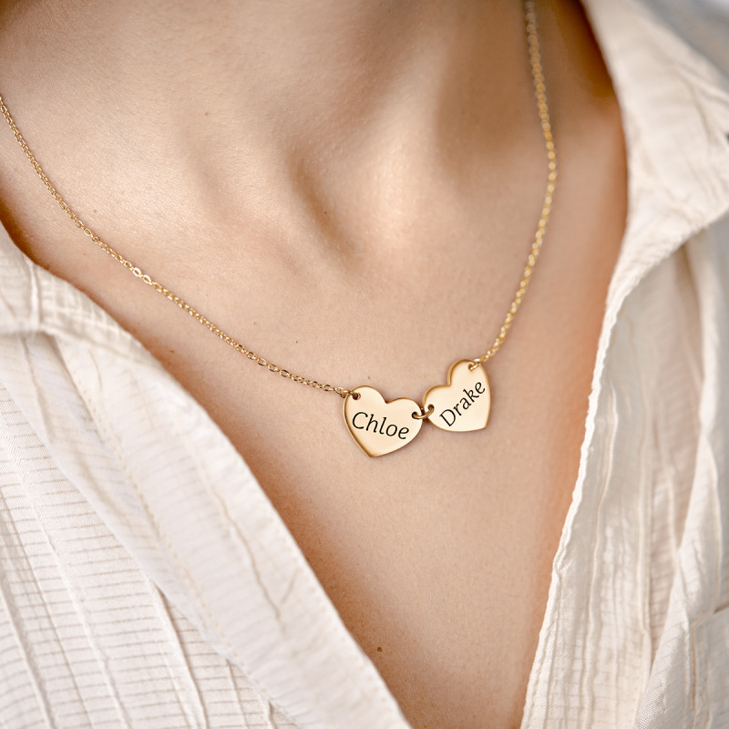 Naam Hartjes Ketting - Gold - 62