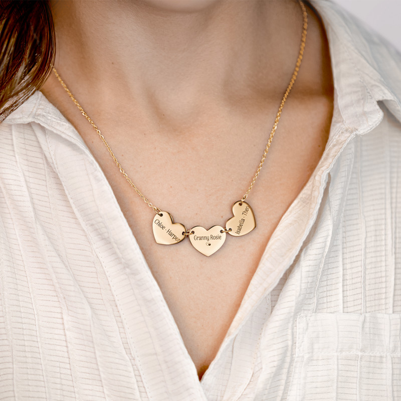 Naam Hartjes Ketting - Gold - 62