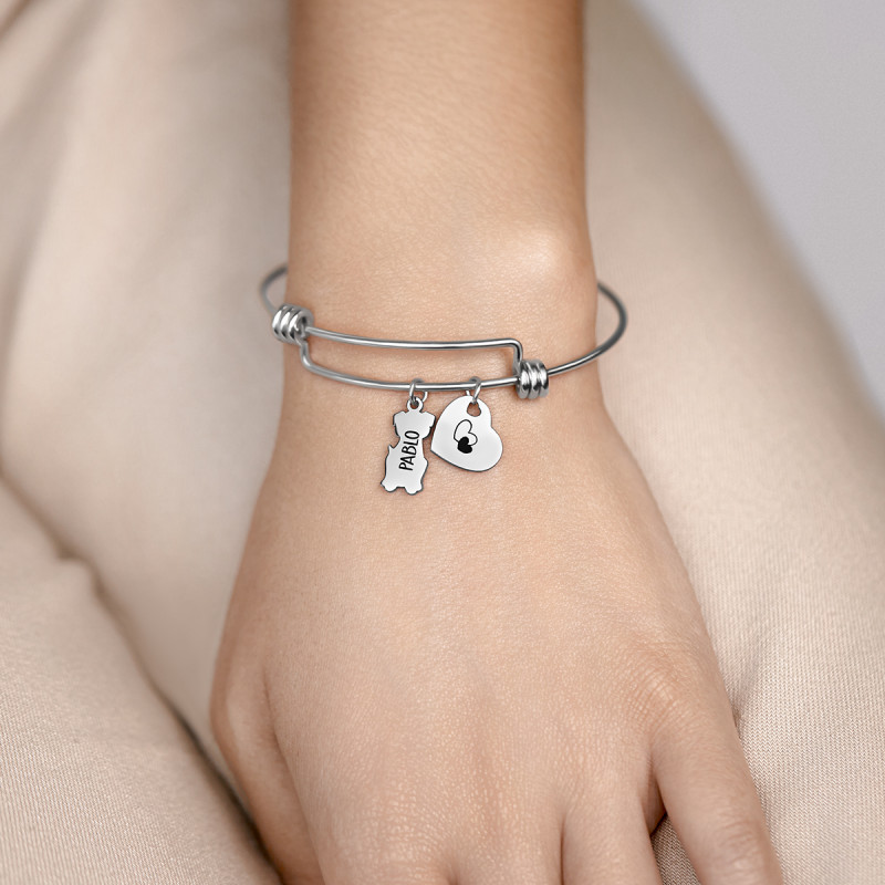 Gepersonaliseerde Hond Liefde Bedelarmband