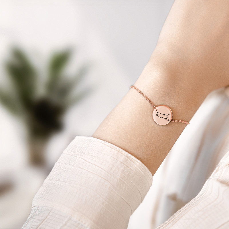 Gepersonaliseerde Constellatie Armband - Rosegold - 61