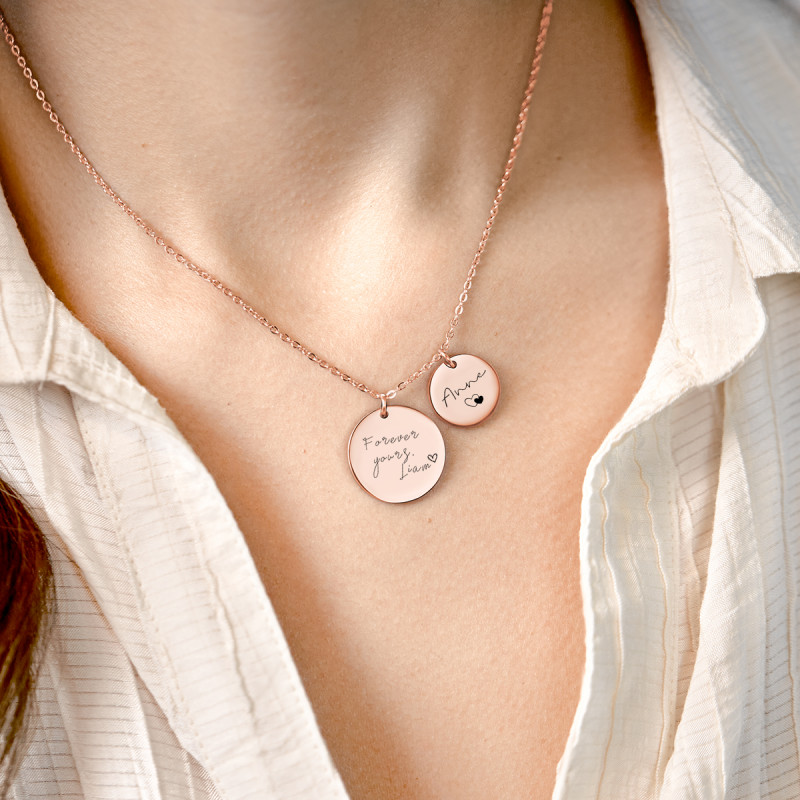 Gepersonaliseerde Handschrift Ketting - Rosegold - 61